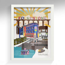 Load image into Gallery viewer, A3 Folkestone Town Sunburst