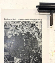Load image into Gallery viewer, Folkestone West Montage – Limited Edition British Seaside Linocut Print
