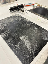 Load image into Gallery viewer, Folkestone West Montage – Limited Edition British Seaside Linocut Print