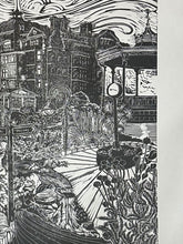 Load image into Gallery viewer, Folkestone West Montage – Limited Edition British Seaside Linocut Print