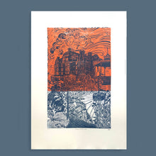 Load image into Gallery viewer, Fabulous Folkestone West – Limited Edition British Seaside Linocut Linoprint