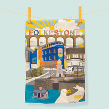 Load image into Gallery viewer, Folkestone Town Teatowel