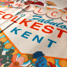 Load image into Gallery viewer, Folkestone Sign Tea Towel – A Playful Coastal Tribute