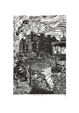 Load image into Gallery viewer, Folkestone West Montage – Limited Edition British Seaside Linocut Print