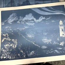 Load image into Gallery viewer, Folkestone to Dover | A1 Limited Edition Linocut Print by Fabia Goff (Pre-Order)