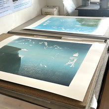 Load image into Gallery viewer, Folkestone to Dover | A1 Limited Edition Linocut Print by Fabia Goff (Pre-Order)