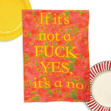 Load image into Gallery viewer, Fuck Yes-No Floral Teatowel