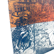 Load image into Gallery viewer, Fabulous Folkestone West – Limited Edition British Seaside Linocut Linoprint