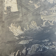 Load image into Gallery viewer, Folkestone to Dover | Blue | A1 Limited Edition Linocut Print by Fabia Goff (Pre-Order)