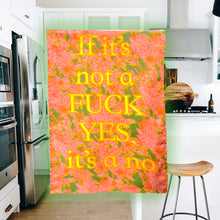 Load image into Gallery viewer, Fuck Yes-No Floral Teatowel