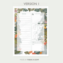 Load image into Gallery viewer, Tropical floral botanical to-do list and planner | download and printable | A4 and A5