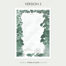 Load image into Gallery viewer, Tropical floral botanical to-do list and planner | download and printable | A4 and A5