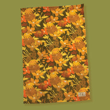 Load image into Gallery viewer, Retro Green & Mustard Teatowel
