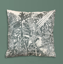 Load image into Gallery viewer, Velvet Cushion Covers - Foraging Linocut Birds