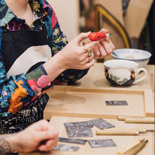Load image into Gallery viewer, Linocut meet up club