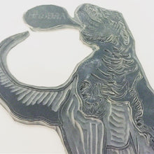 Load image into Gallery viewer, Tea-Rex in Pink Linoprint
