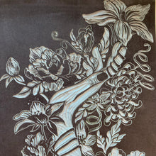 Load image into Gallery viewer, Watch me grow vine Linoprint
