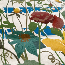Load image into Gallery viewer, Kentish Garden Lighthouse Blue Tea Towel – Vibrant Florals with a Nautical Twist