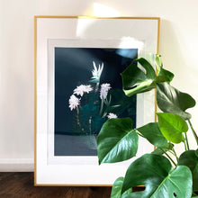 Load image into Gallery viewer, Tropical Bouquet in the Night Art Print