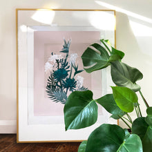 Load image into Gallery viewer, Tropical Bouquet in Cream Art Print