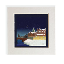 Load image into Gallery viewer, Mini mounted giclee print - Kentish Christmas - Desk Decor
