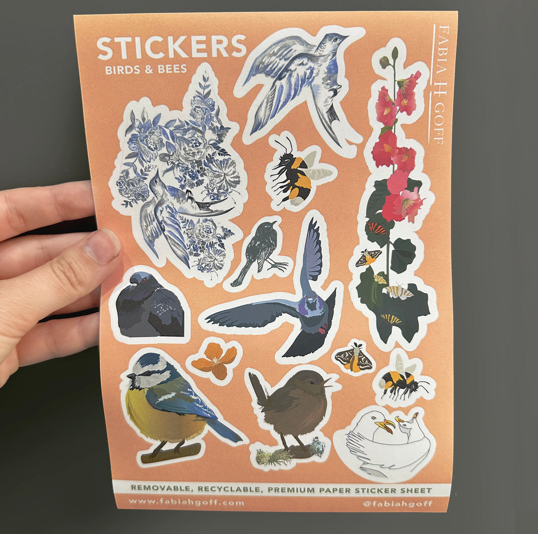 Birds & Bees Sticker Sheet