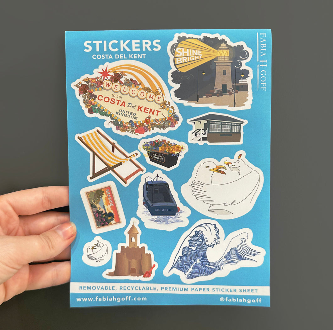 Costa Del Kent Sticker Sheet