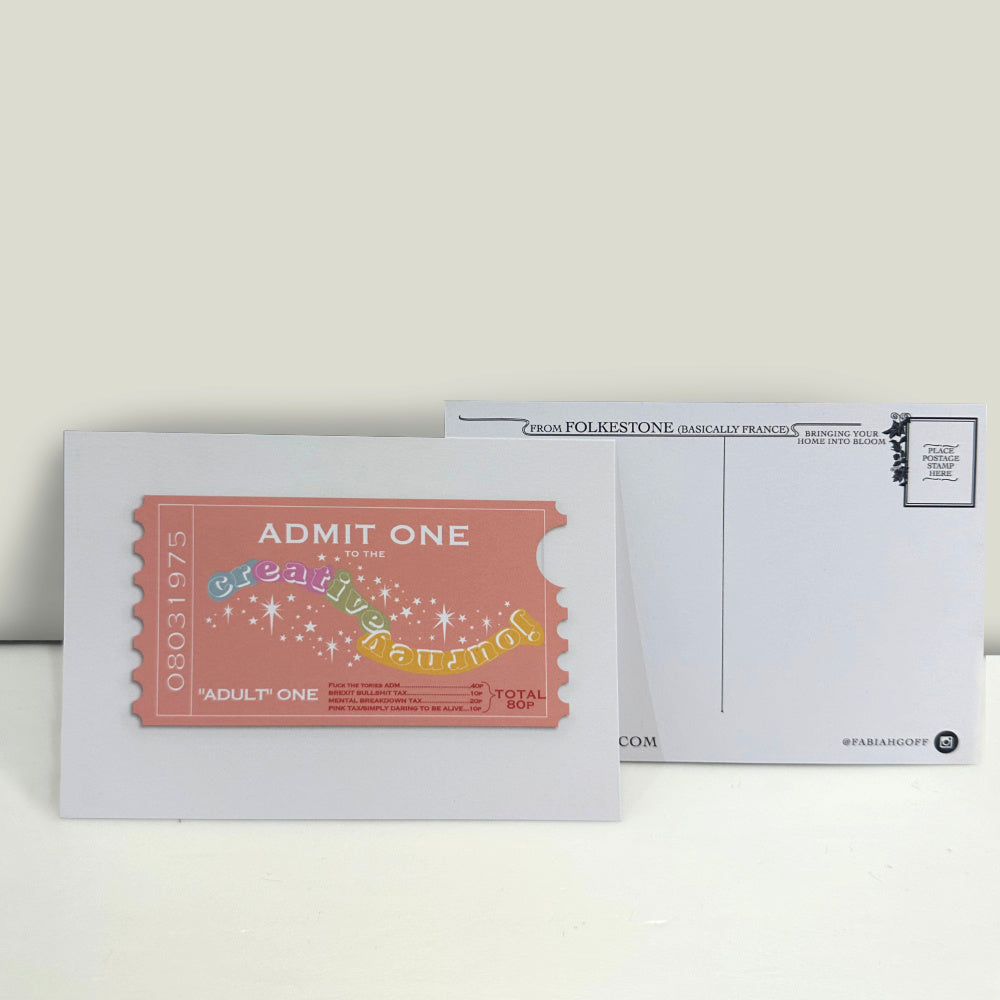 Postcard | Creative Journey Ticket