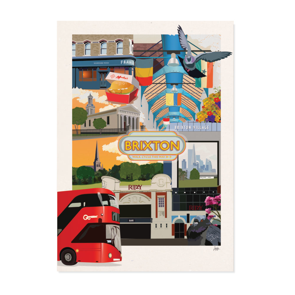 A4 Brixon Montage Art Print
