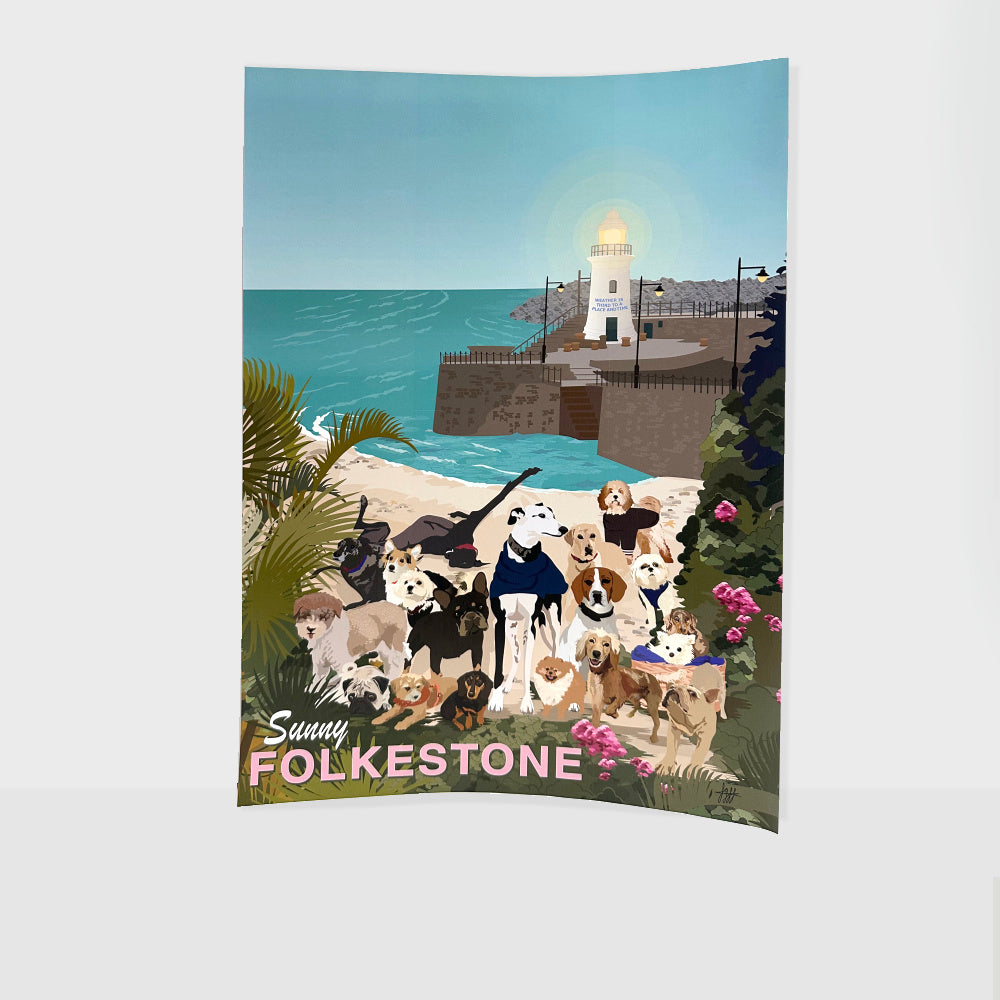 A3 | Sunny Folkestone Dawgs | Poster