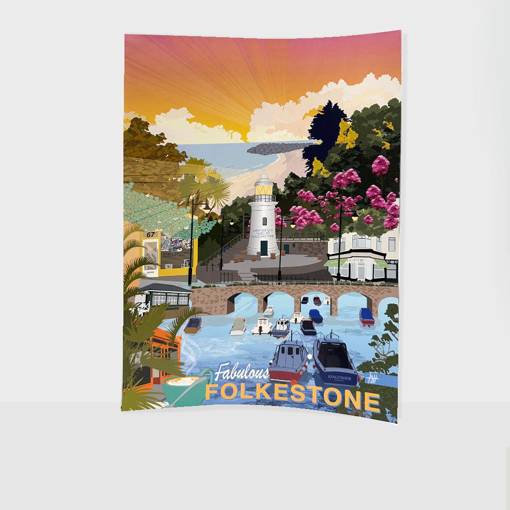 A3 | Fabulous Folkestone Beach | Poster
