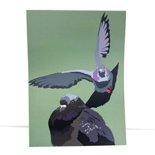 Load image into Gallery viewer, A5 Pigeon Print on Sage Green
