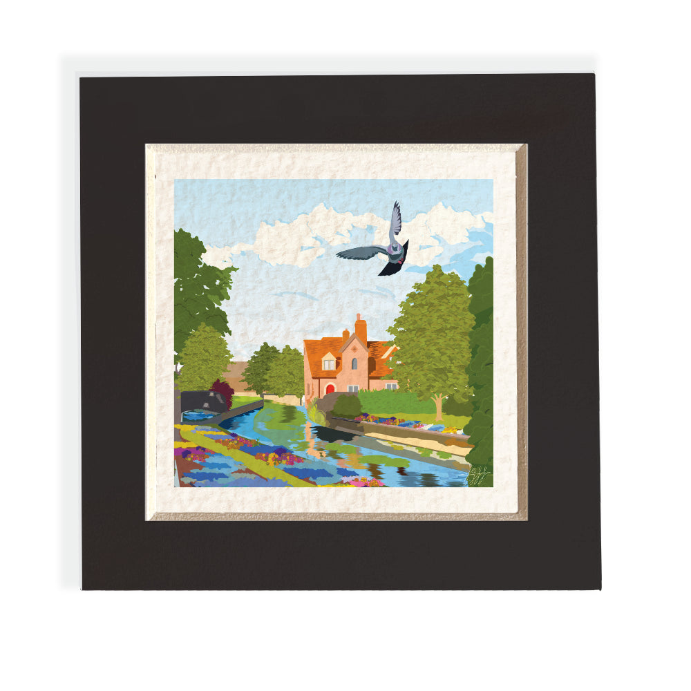 Mini mounted giclee print - Canterbury Westgate Gardens - Desk Decor