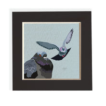 Load image into Gallery viewer, Mini mounted giclee print - Pigeons - Desk Decor

