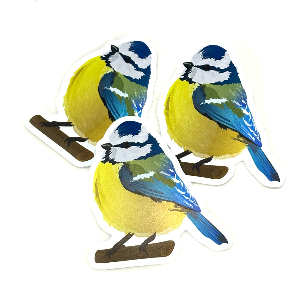 Bluetit Vinyl Sticker | Pack of 3