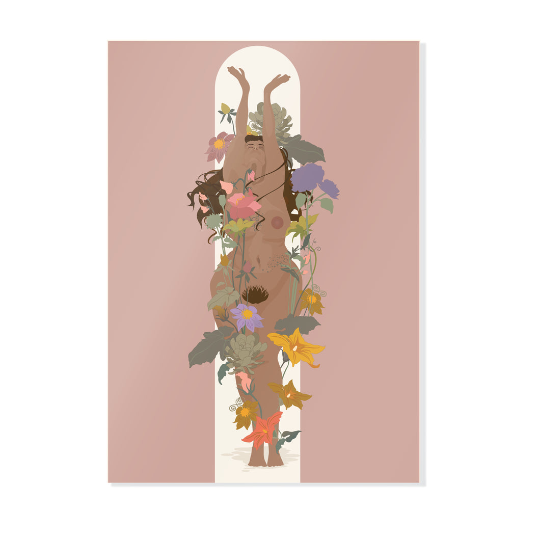 Watch me Grow Blush Pink | A2 Giclee Print