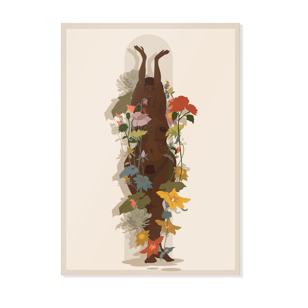 Watch me Grow | Black Babe | A2 Giclee Print