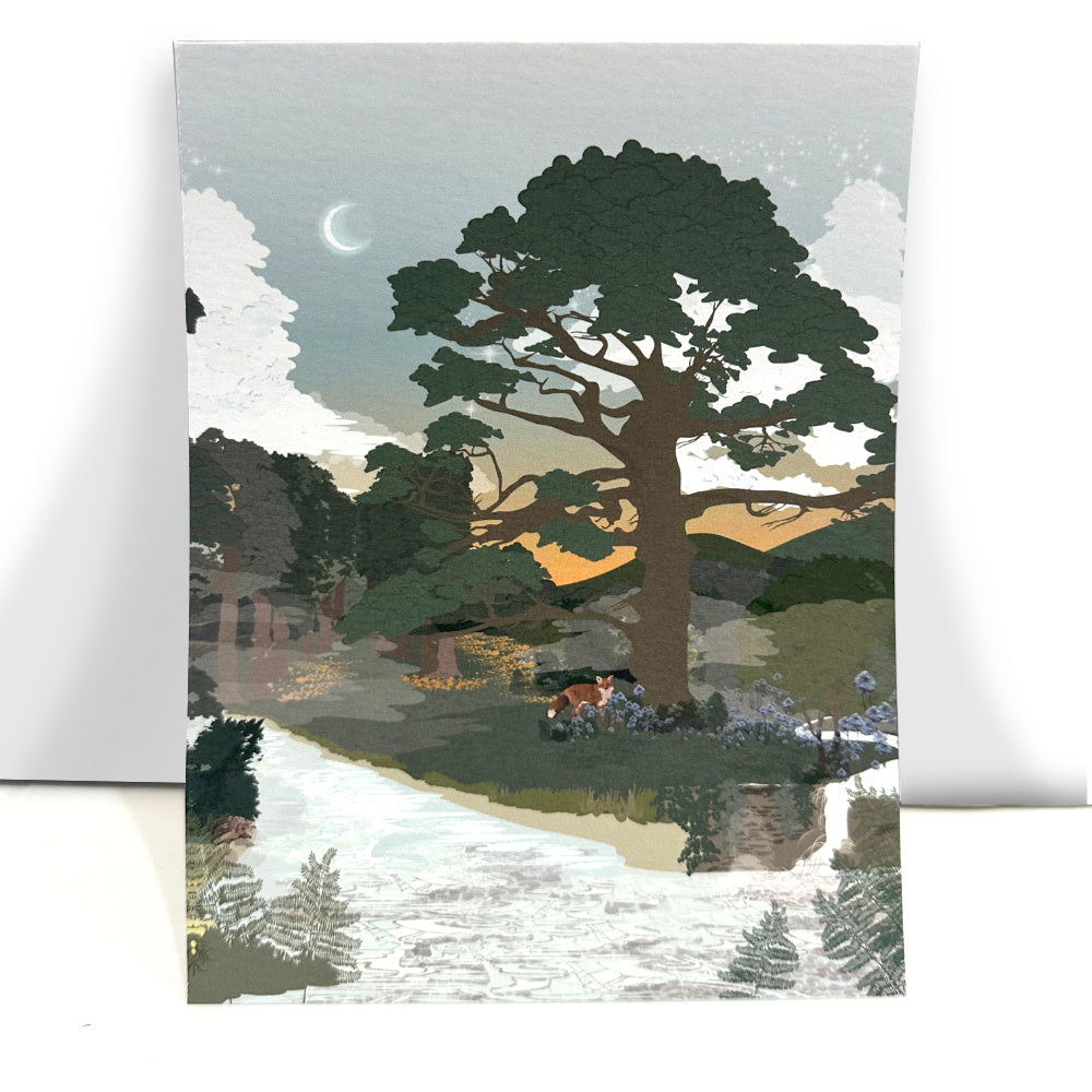 A5 Countryside Sunset with fox