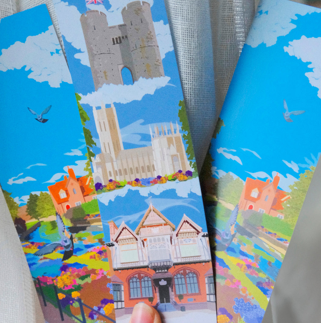 Canterbury double-sided bookmark