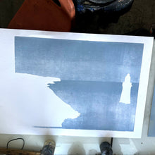 Load image into Gallery viewer, Folkestone to Dover | A1 Limited Edition Linocut Print by Fabia Goff (Pre-Order)
