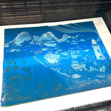 Load image into Gallery viewer, Folkestone to Dover | A1 Limited Edition Linocut Print by Fabia Goff (Pre-Order)

