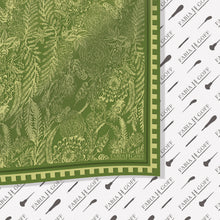 Load image into Gallery viewer, Verdant Garden – Botanical Linocut Silk Scarf (90 x 90cm)
