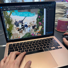 Load image into Gallery viewer, Folkestone Dawg Beach Tea Towel – A Coastal-Inspired Statement Piece

