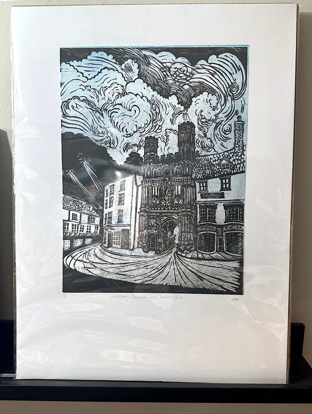 Canterbury Cathedral Christchurch Gate – Double Layered Linocut Linoprint Monoprint