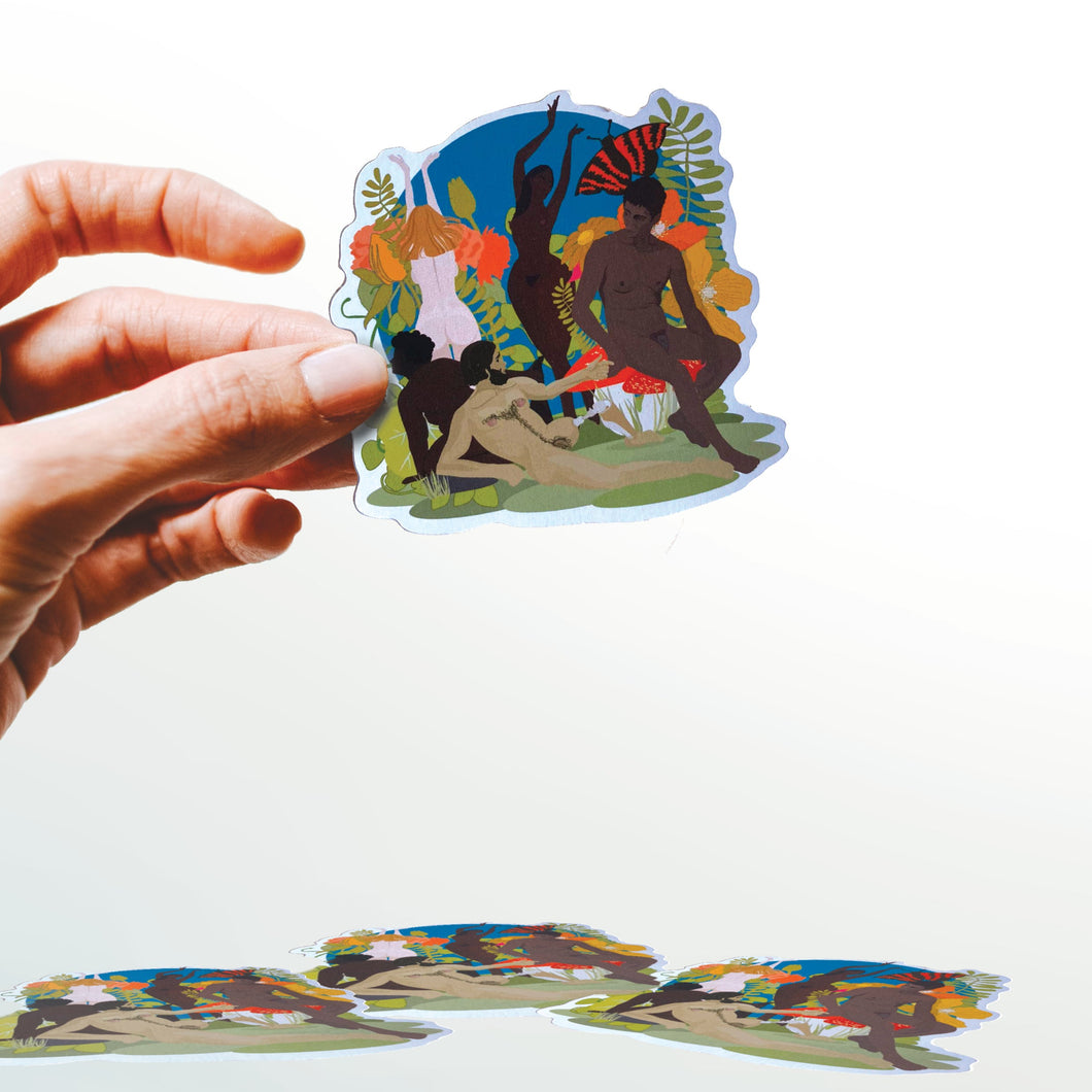 Nude Naturalist Party | Eco Paper Sticker