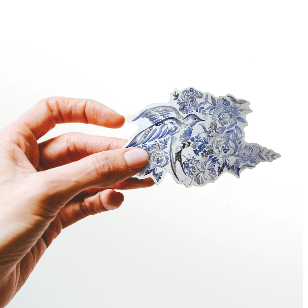 Watercolour Blue Birds | Eco Paper Sticker