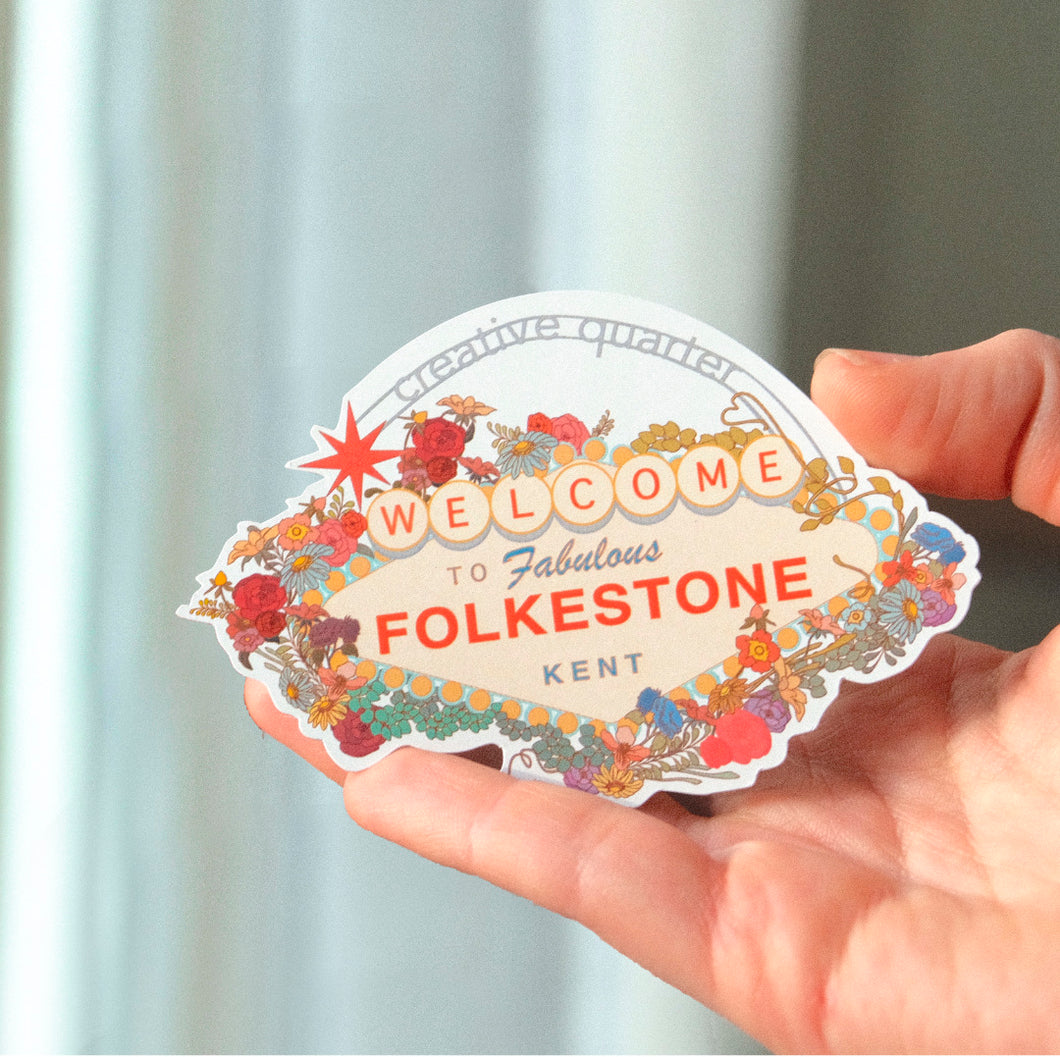 Welcome to Fabulous Folkestone Fridge Magnet