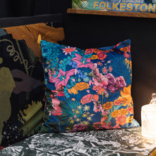 Load image into Gallery viewer, Velvet Cushion Covers - Tropical flowers meander
