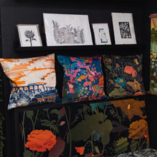 Load image into Gallery viewer, Velvet Cushion Covers - Tropical flowers meander
