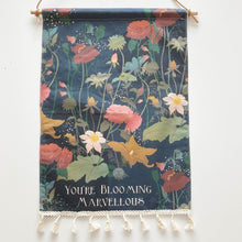Load image into Gallery viewer, You&#39;re Blooming Marvellous in Blue Wall Hanging
